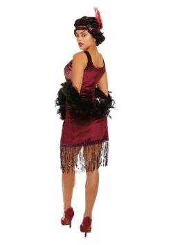 Dreamgirl Red Va-Va Voom Flapper Adult Women's Costume 7 Dreamgirl Red Va-Va Voom Flapper Adult Women's Costume -Halloween Costumes womens red vava voom flapper adult costume alt 1