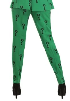 Riddler Slim Fit Pants For Women 7 Riddler Slim Fit Pants For Women -Halloween Costumes womens riddler slim fit pants alt 1