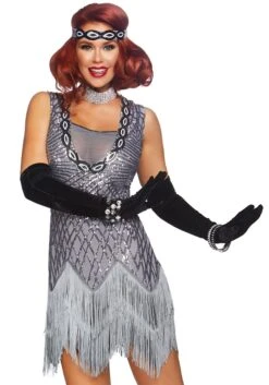 LEG AVENUE Roaring Roxy Flapper Costume For Women -Halloween Costumes womens roaring roxy flapper costume alt 2