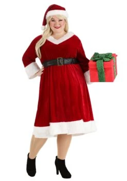 Women's Plus Size Santa Claus Sweetie Costume 11 Women's Plus Size Santa Claus Sweetie Costume -Halloween Costumes womens santa claus sweetie plus size costume alt 4