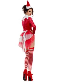 Santa's Shelf Helper Costume For Women 5 Santa's Shelf Helper Costume For Women -Halloween Costumes womens santas shelf helper alt 1
