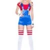 MUSIC LEGS Sexy Sassy Red Plumber Costume For Women -Halloween Costumes womens sassy red plummer costume