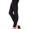 MUSIC LEGS Satin Black Leggings For Women -Halloween Costumes womens satin black leggings