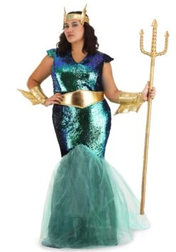 Women's Sea Siren Plus Size Costume Dress