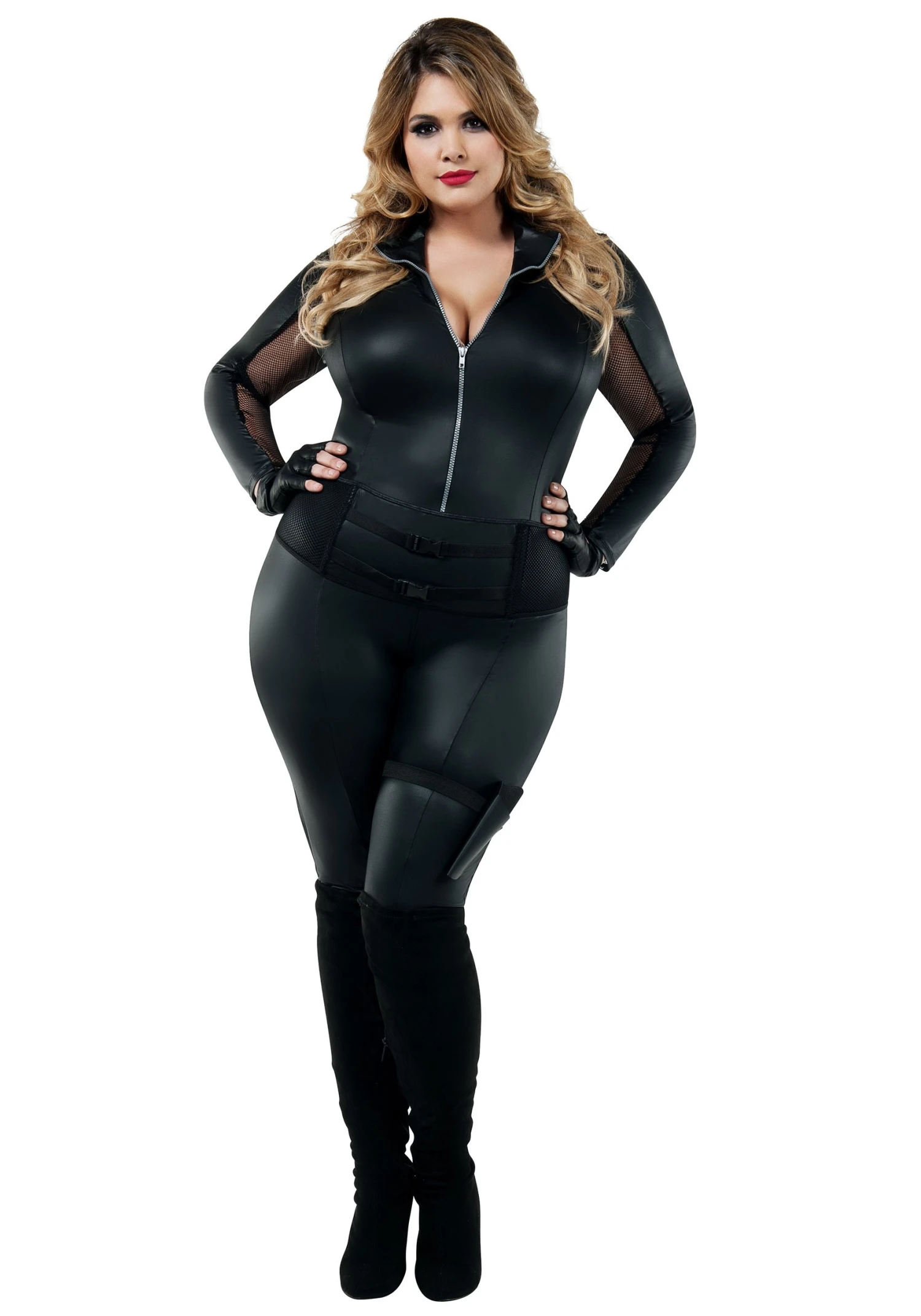 Plus Size Secret Agent Costume For Women 3 Plus Size Secret Agent Costume For Women