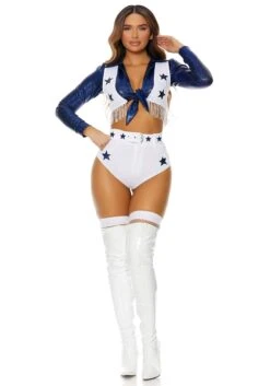 Forplay Women's Seeing Stars Cheerleader Costume 8 Forplay Women's Seeing Stars Cheerleader Costume -Halloween Costumes womens seeing stars cheerleader costume alt 2