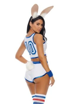 Forplay Sexy Bunny Squad Costume For Women 8 Forplay Sexy Bunny Squad Costume For Women -Halloween Costumes womens sexy bunny squad costume alt 2