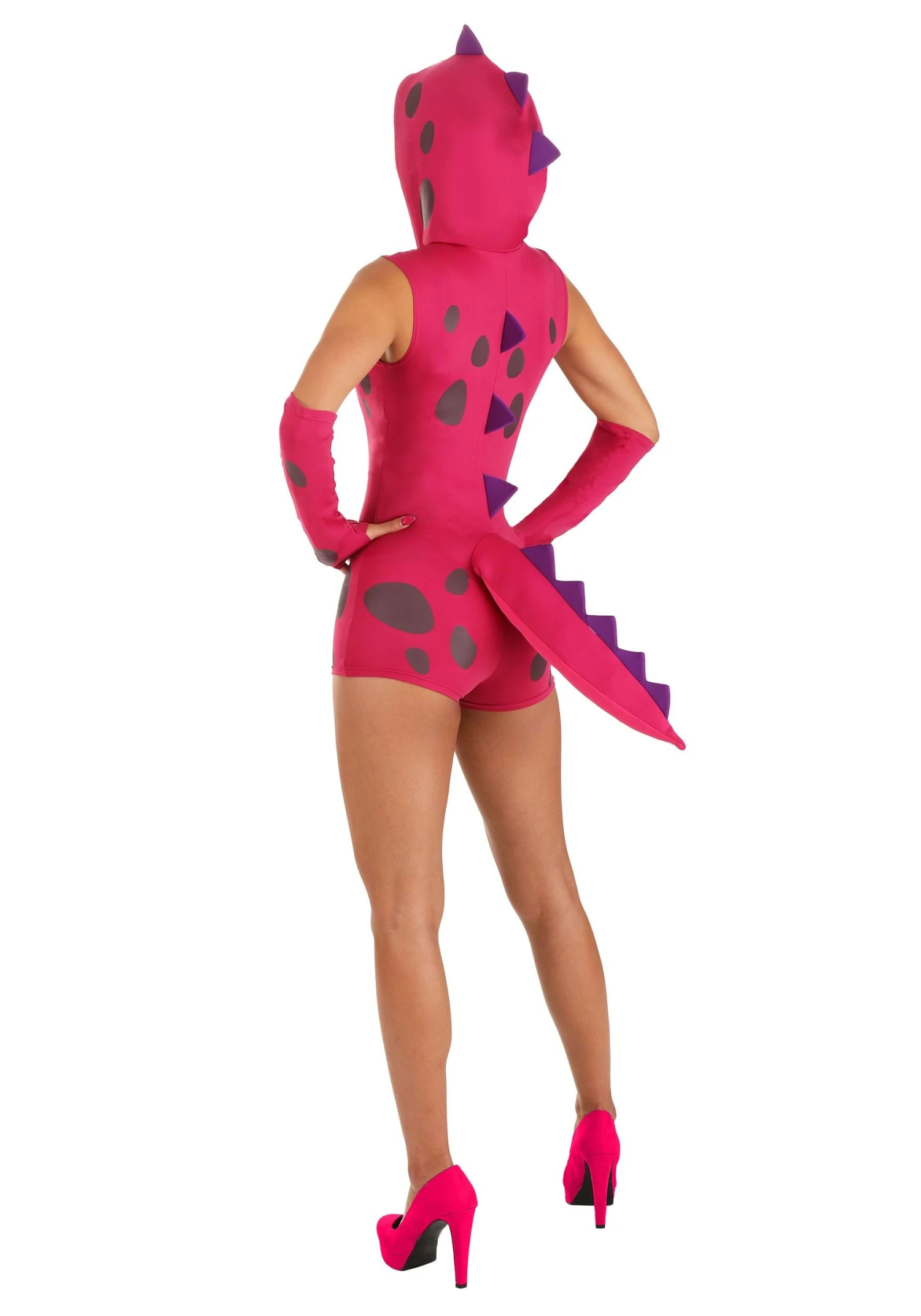 Women's Sexy Dino Costume Romper 4 Women's Sexy Dino Costume Romper - Image 2