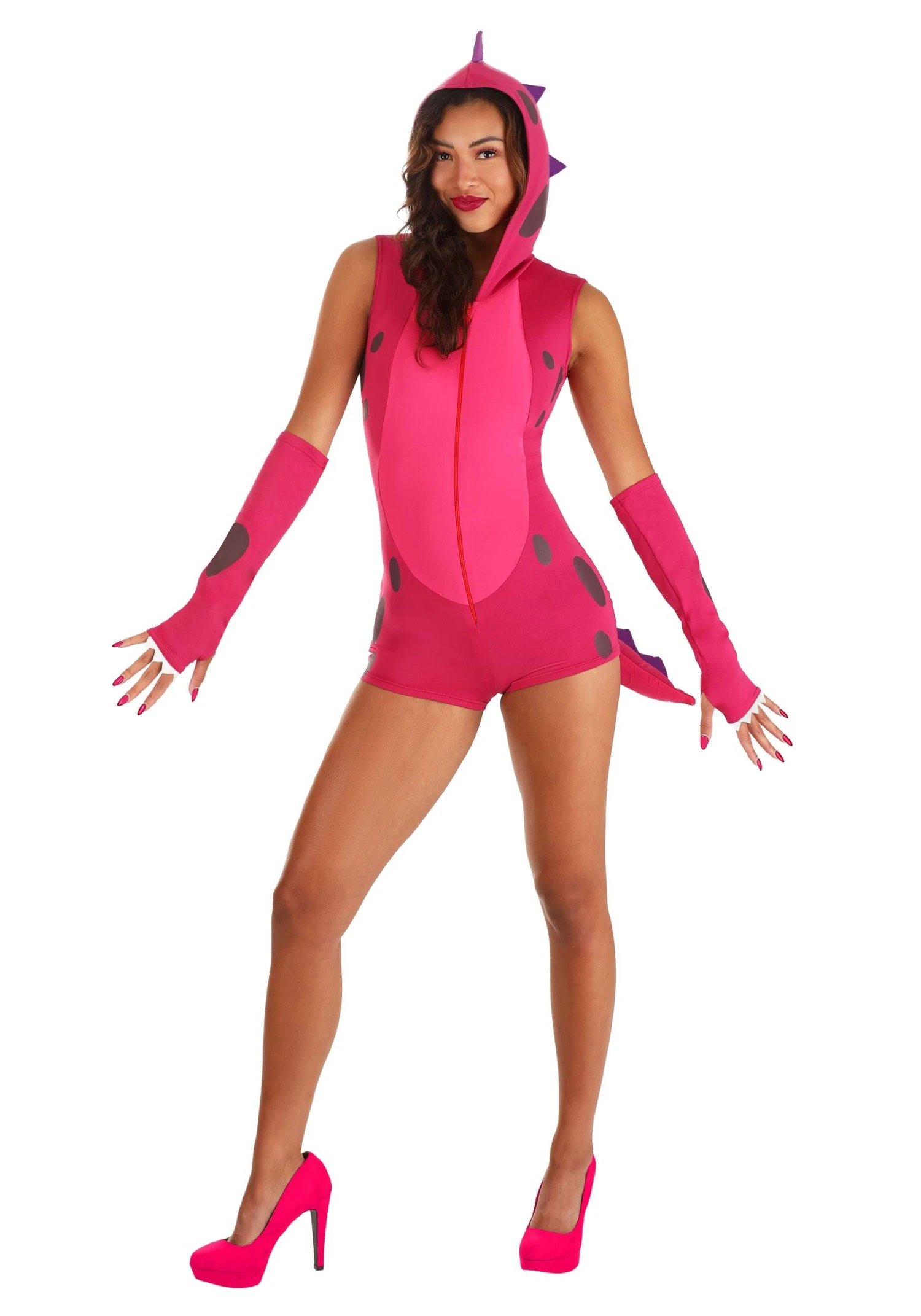 Women's Sexy Dino Costume Romper 3 Women's Sexy Dino Costume Romper