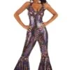 Sexy Disco Jumpsuit Women's Costume 2 Sexy Disco Jumpsuit Women's Costume -Halloween Costumes womens sexy disco jumpsuit costume