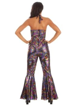 Sexy Disco Jumpsuit Women's Costume -Halloween Costumes womens sexy disco jumpsuit costume alt 2