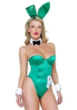 Roma Sexy Green Playboy Bunny Costume For Women 9 Roma Sexy Green Playboy Bunny Costume For Women -Halloween Costumes womens sexy green playboy bunny costume 1