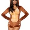 LEG AVENUE Sexy Plush Fawn Romper Costume For Women -Halloween Costumes womens sexy plush fawn romper costume