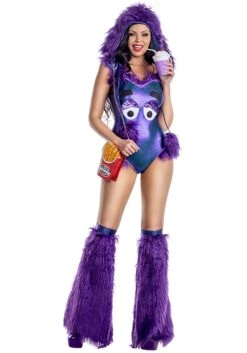 Sexy Purple Grim Milkshake Monster Costume For Women