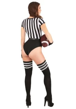 Sexy Ref Bodysuit Costume For Women 6 Sexy Ref Bodysuit Costume For Women -Halloween Costumes womens sexy ref bodysuit costume alt 1