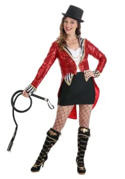Sexy Sequin Ringmaster Costume For Women -Halloween Costumes womens sexy sequin ringmaster costume alt 1