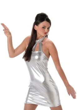 Sexy Silver Secret Agent Costume For Women 7 Sexy Silver Secret Agent Costume For Women -Halloween Costumes womens sexy silver secret agent alt 1