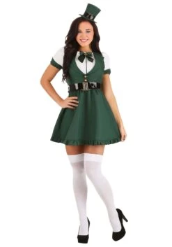 Sexy St. Patrick's Day Leprechaun Costume For Women 9 Sexy St. Patrick's Day Leprechaun Costume For Women -Halloween Costumes womens sexy st patricks day costume alt 3