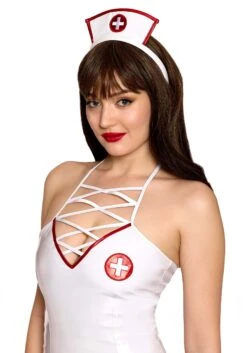 Dreamgirl Sexy Strappy Nurse Costume For Women 13 Dreamgirl Sexy Strappy Nurse Costume For Women -Halloween Costumes womens sexy strappy nurse costume alt 4