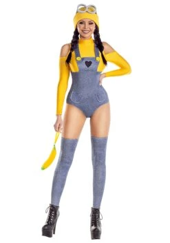 Sexy Yellow Henchmen Baddie Costume For Women