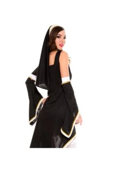 MUSIC LEGS Women's Sinfully Hot Nun Costume -Halloween Costumes womens sinfully hot nun costume image2