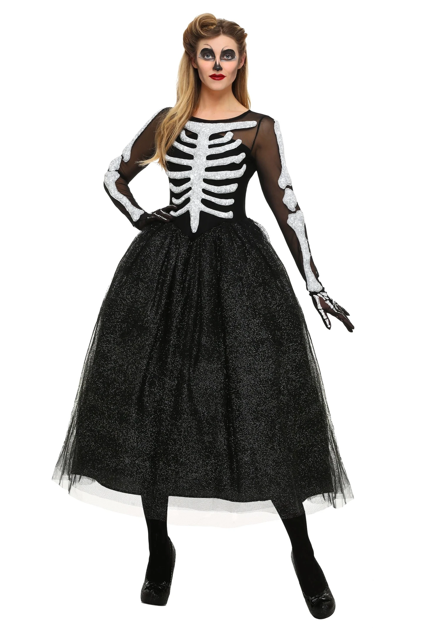 Women's Skeleton Beauty Costume 3 Women's Skeleton Beauty Costume