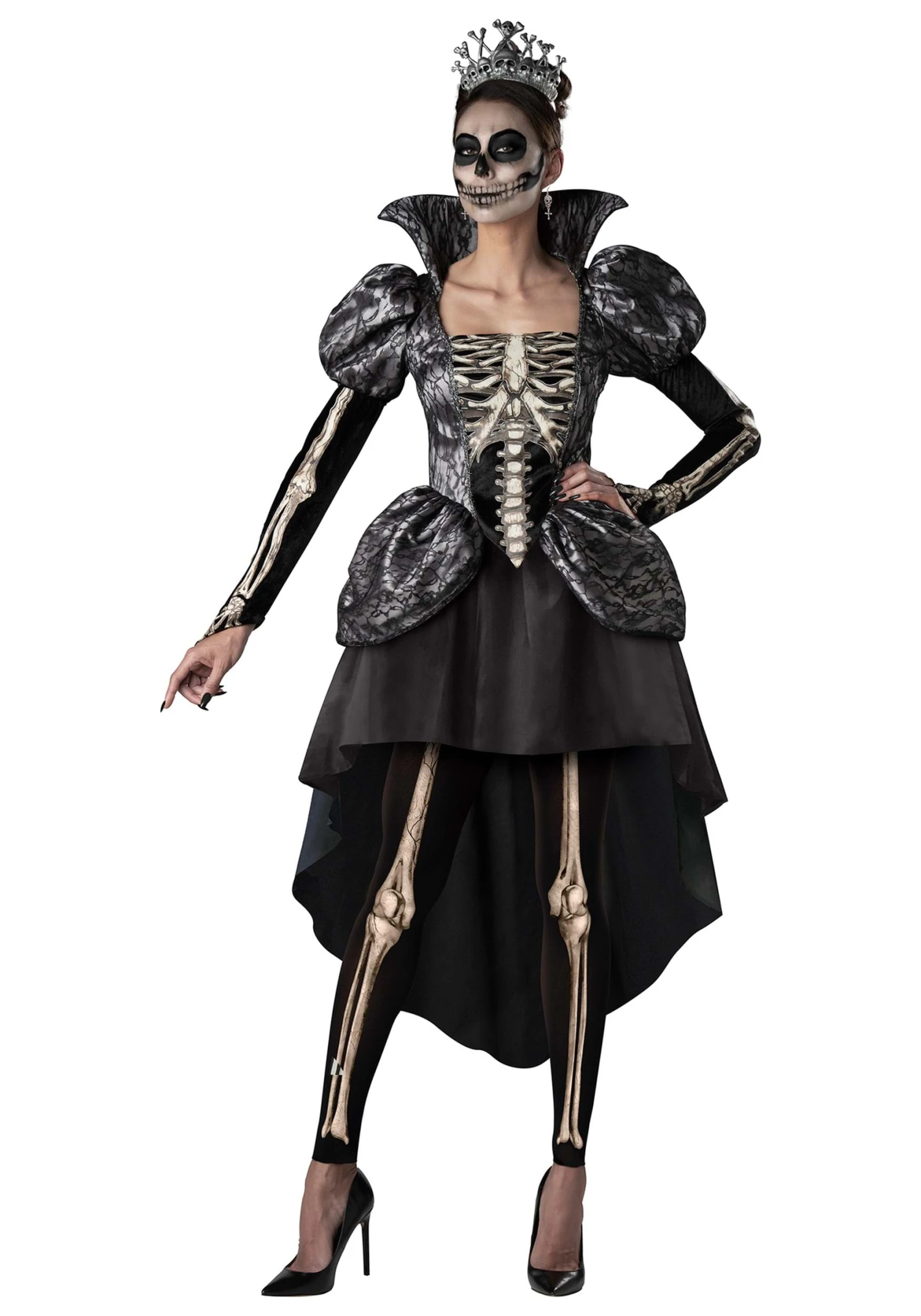 Fun World Women's Skeleton Queen Costume 3 Fun World Women's Skeleton Queen Costume