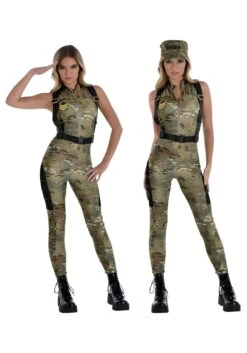 AMSCAN Women's Soldier Jumpsuit Costume