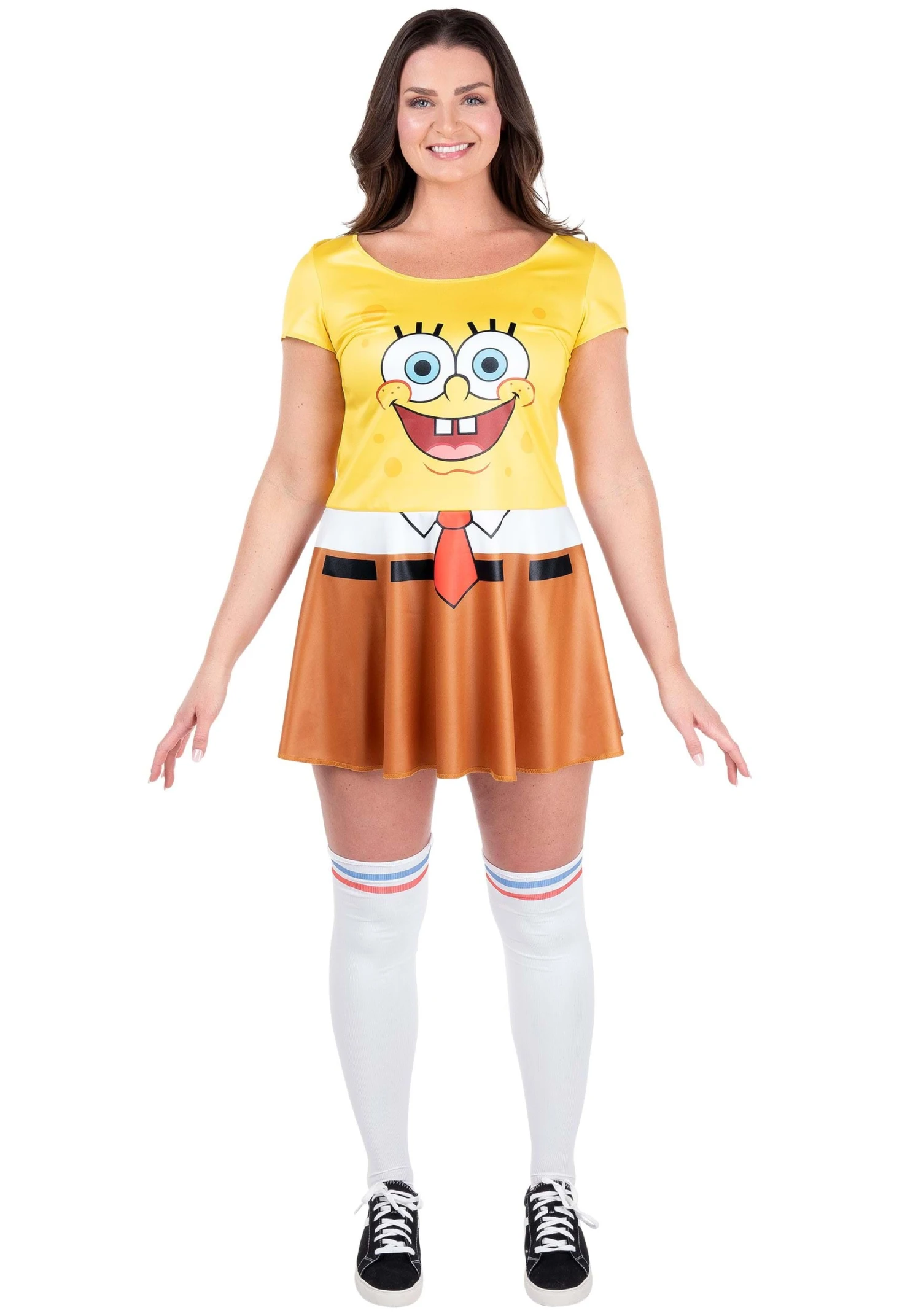 JAZWARES Women's SpongeBob Costume Dress 4 JAZWARES Women's SpongeBob Costume Dress - Image 2