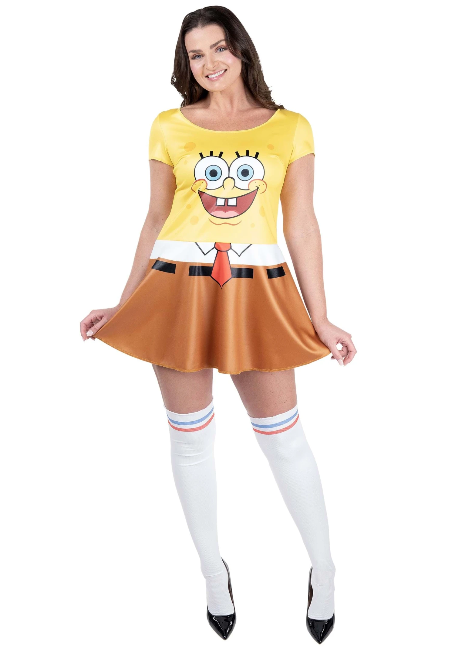 JAZWARES Women's SpongeBob Costume Dress 5 JAZWARES Women's SpongeBob Costume Dress - Image 3