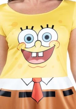 JAZWARES Women's SpongeBob Costume Dress 11 JAZWARES Women's SpongeBob Costume Dress -Halloween Costumes womens spongebob costume dress alt 3