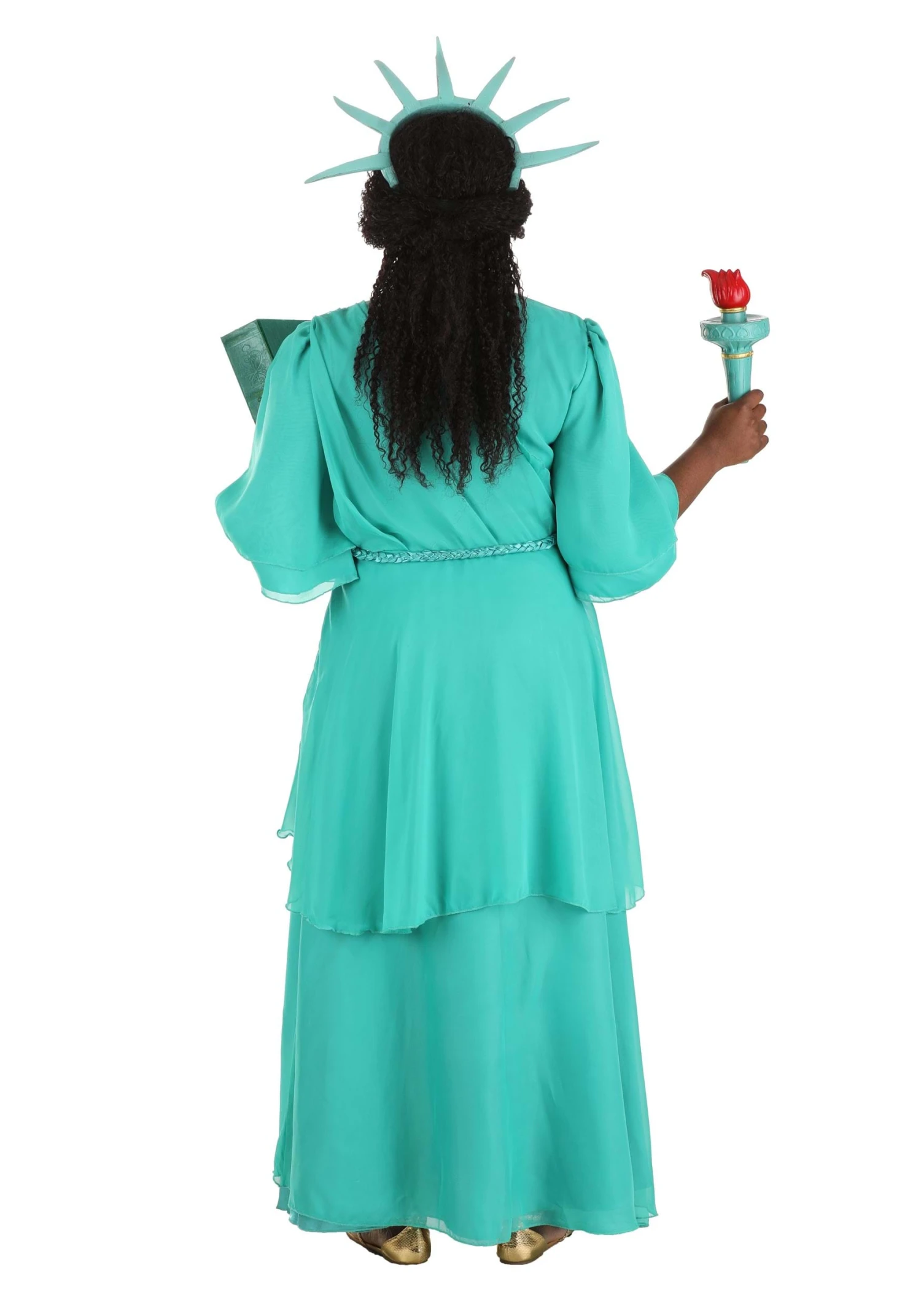 Women's Plus Size Statue Of Liberty Costume 4 Women's Plus Size Statue Of Liberty Costume - Image 2