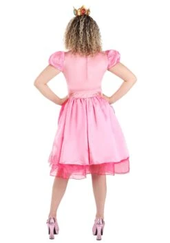 Disguise Super Mario Deluxe Princess Peach Costume For Women 12 Disguise Super Mario Deluxe Princess Peach Costume For Women -Halloween Costumes womens super mario deluxe princess peach costume alt 4