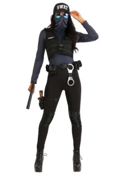 Women's SWAT Babe Costume -Halloween Costumes womens swat babe costume alt 1