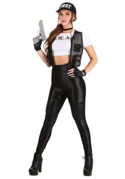SWAT Team Costume For Women 9 SWAT Team Costume For Women -Halloween Costumes womens swat team costume alt 3