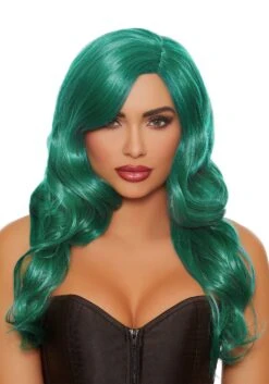 Dreamgirl Teal Long Wavy Wig