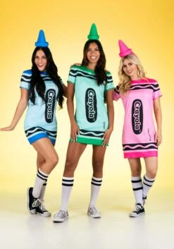 Tickle Me Pink Crayola Crayon Women's Costume 9 Tickle Me Pink Crayola Crayon Women's Costume -Halloween Costumes womens tickle me pink crayola crayon costume alt 1