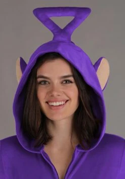 Teletubbies Women's Tinky Winky Romper Costume 14 Teletubbies Women's Tinky Winky Romper Costume -Halloween Costumes womens tinky winky teletubbies romper alt 1