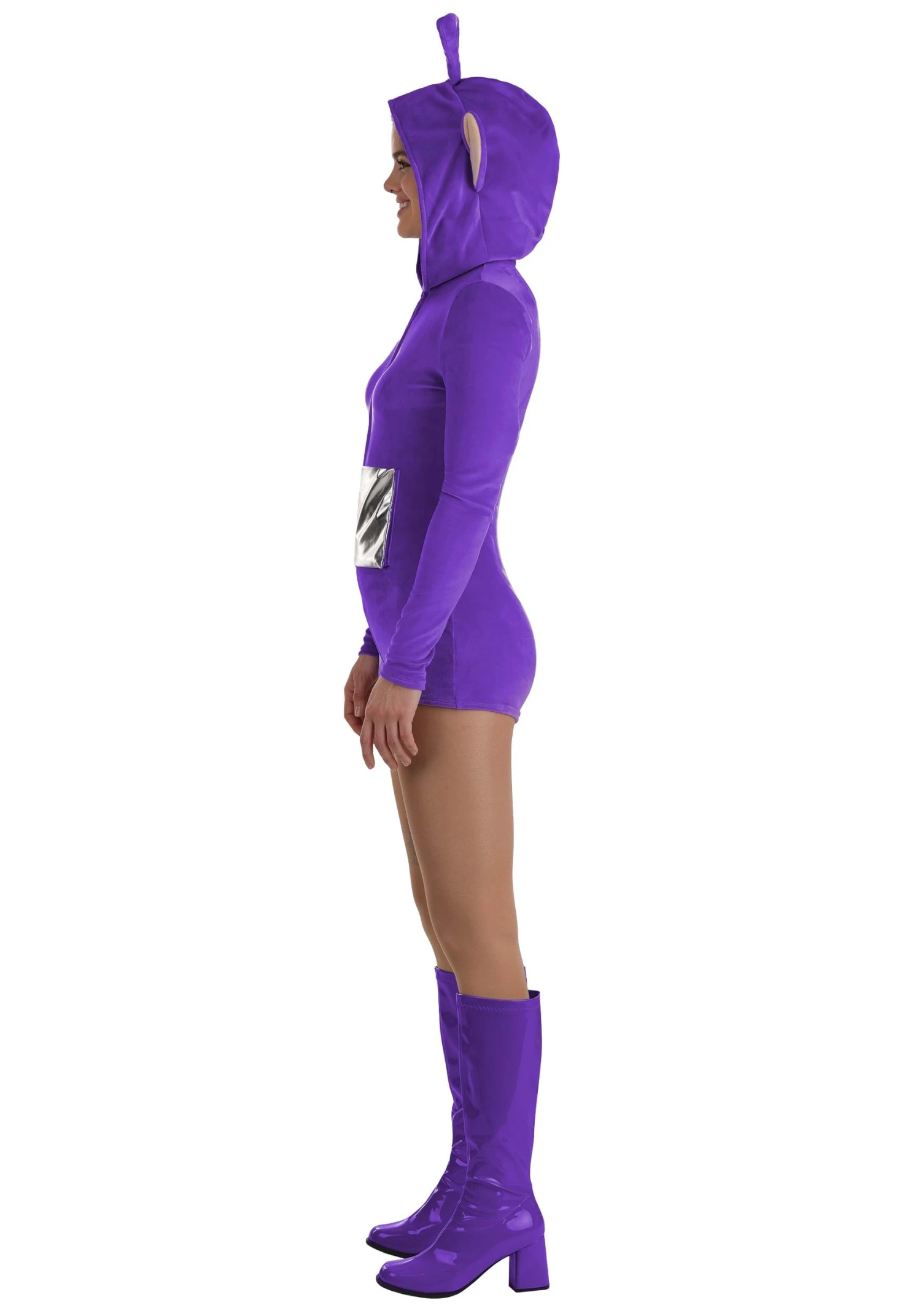 Teletubbies Women's Tinky Winky Romper Costume 5 Teletubbies Women's Tinky Winky Romper Costume - Image 3