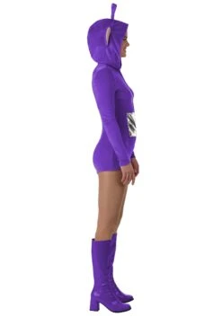 Teletubbies Women's Tinky Winky Romper Costume 13 Teletubbies Women's Tinky Winky Romper Costume -Halloween Costumes womens tinky winky teletubbies romper alt 7