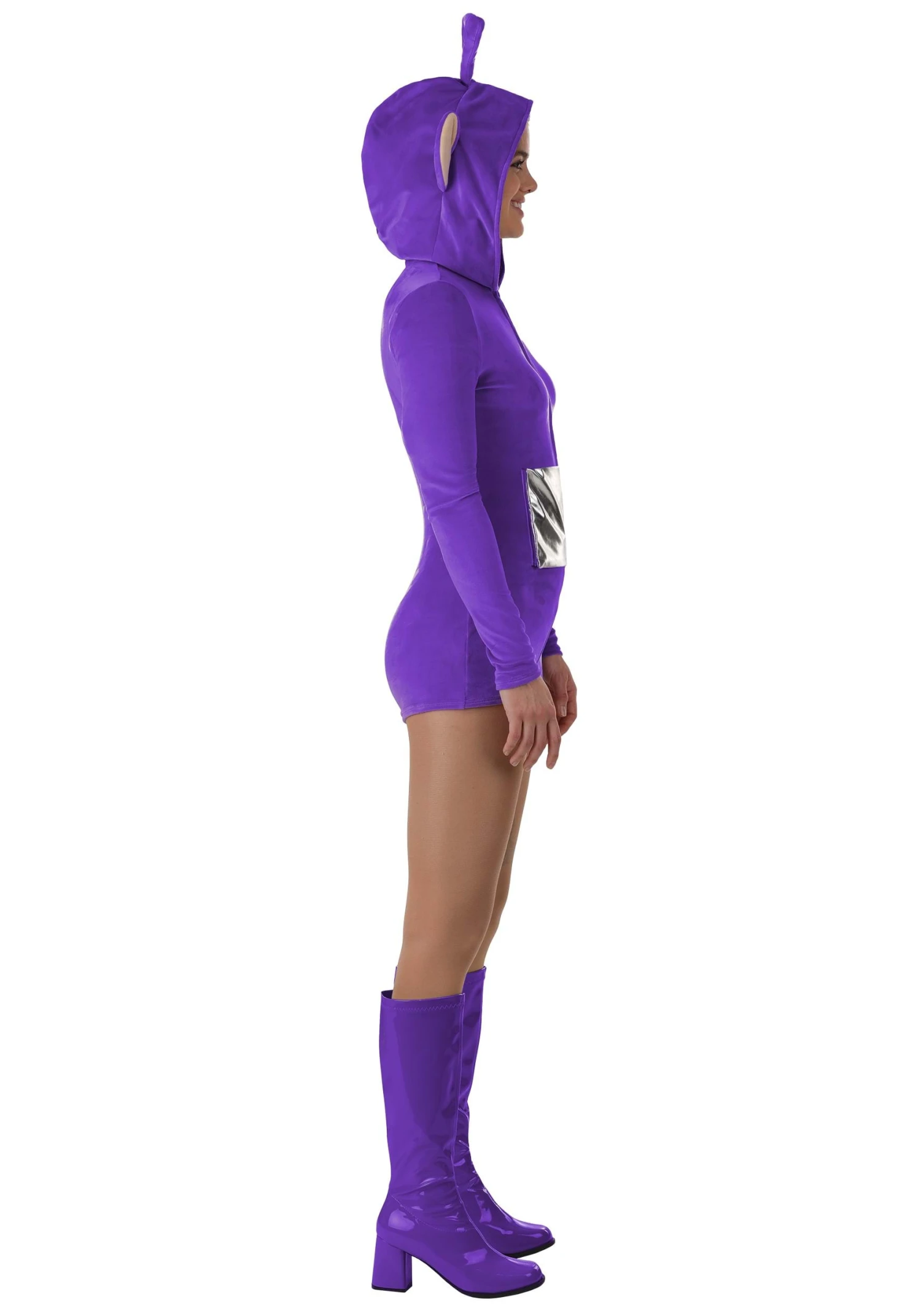Teletubbies Women's Tinky Winky Romper Costume 6 Teletubbies Women's Tinky Winky Romper Costume - Image 4