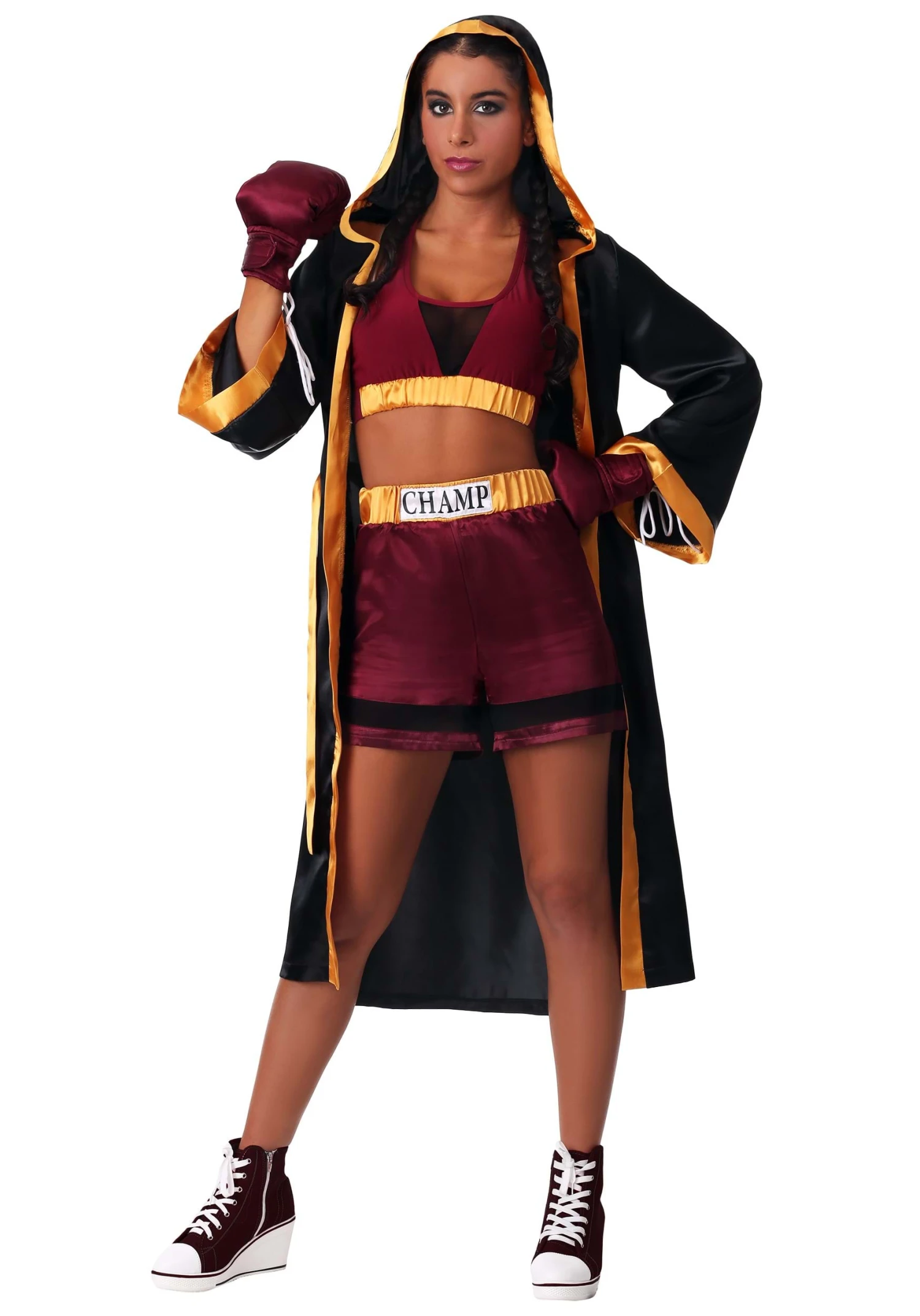Women's Tough Boxer Costume 3 Women's Tough Boxer Costume