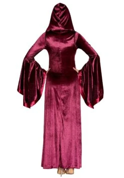 Dreamgirl Velvet Hooded Renaissance Maiden Costume For Women -Halloween Costumes womens velvet hooded renaissance maiden alt 3
