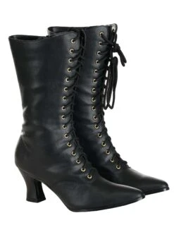 Women's Victorian Heeled Boots -Halloween Costumes womens victorian boots alt 2