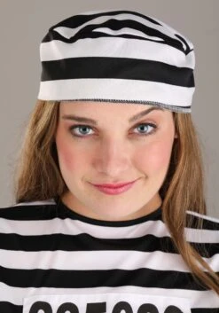 Women's Striped Prisoner Costume 12 Women's Striped Prisoner Costume -Halloween Costumes womens vintage striped prisoner costume alt 3
