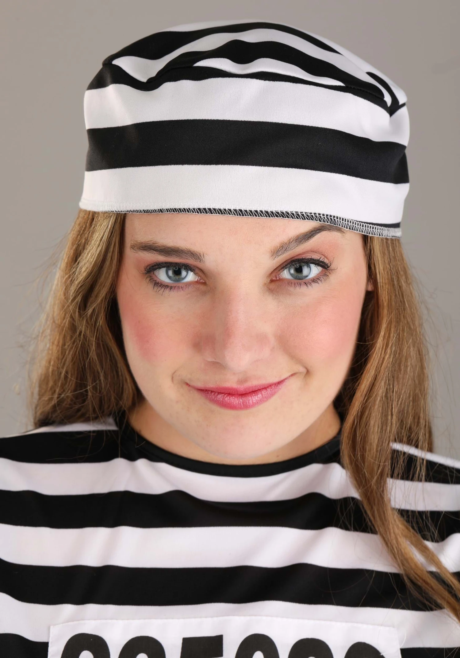 Women's Striped Prisoner Costume 6 Women's Striped Prisoner Costume - Image 4