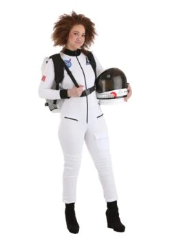 White Astronaut Costume For Women -Halloween Costumes womens white astronaut costume alt 4