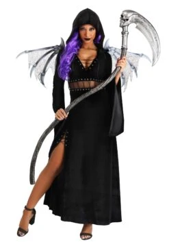 Winged Reaper Costume For Women 10 Winged Reaper Costume For Women -Halloween Costumes womens winged reaper costume alt 1