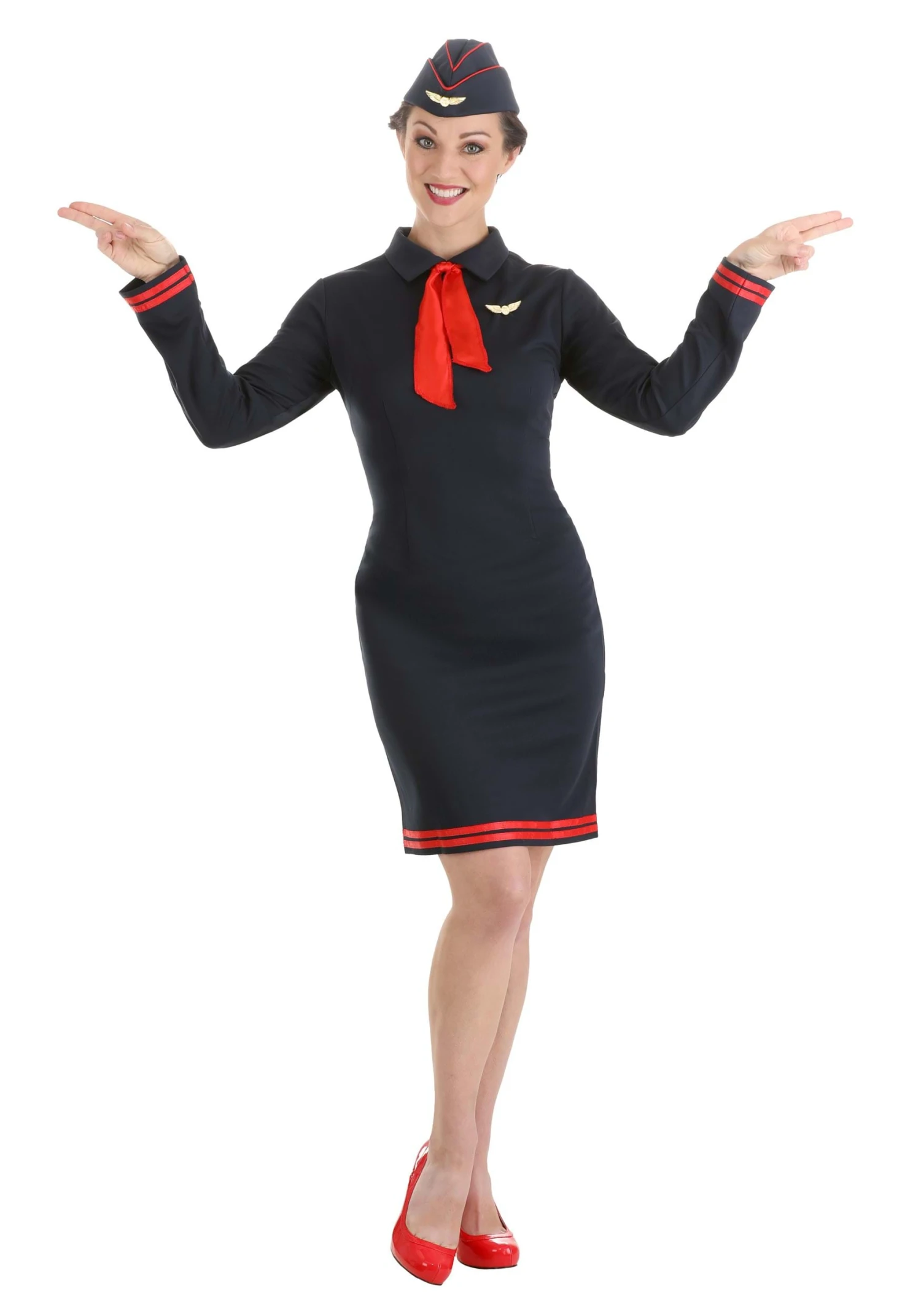 Workin' The Skies Women's Flight Attendant Costume 4 Workin' The Skies Women's Flight Attendant Costume - Image 2