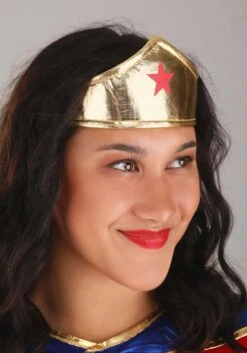 Plus Size Wonder Woman Long Sleeved Costume Dress For Women 13 Plus Size Wonder Woman Long Sleeved Costume Dress For Women -Halloween Costumes wonder woman plus size adult long sleeve dress cos alt 2